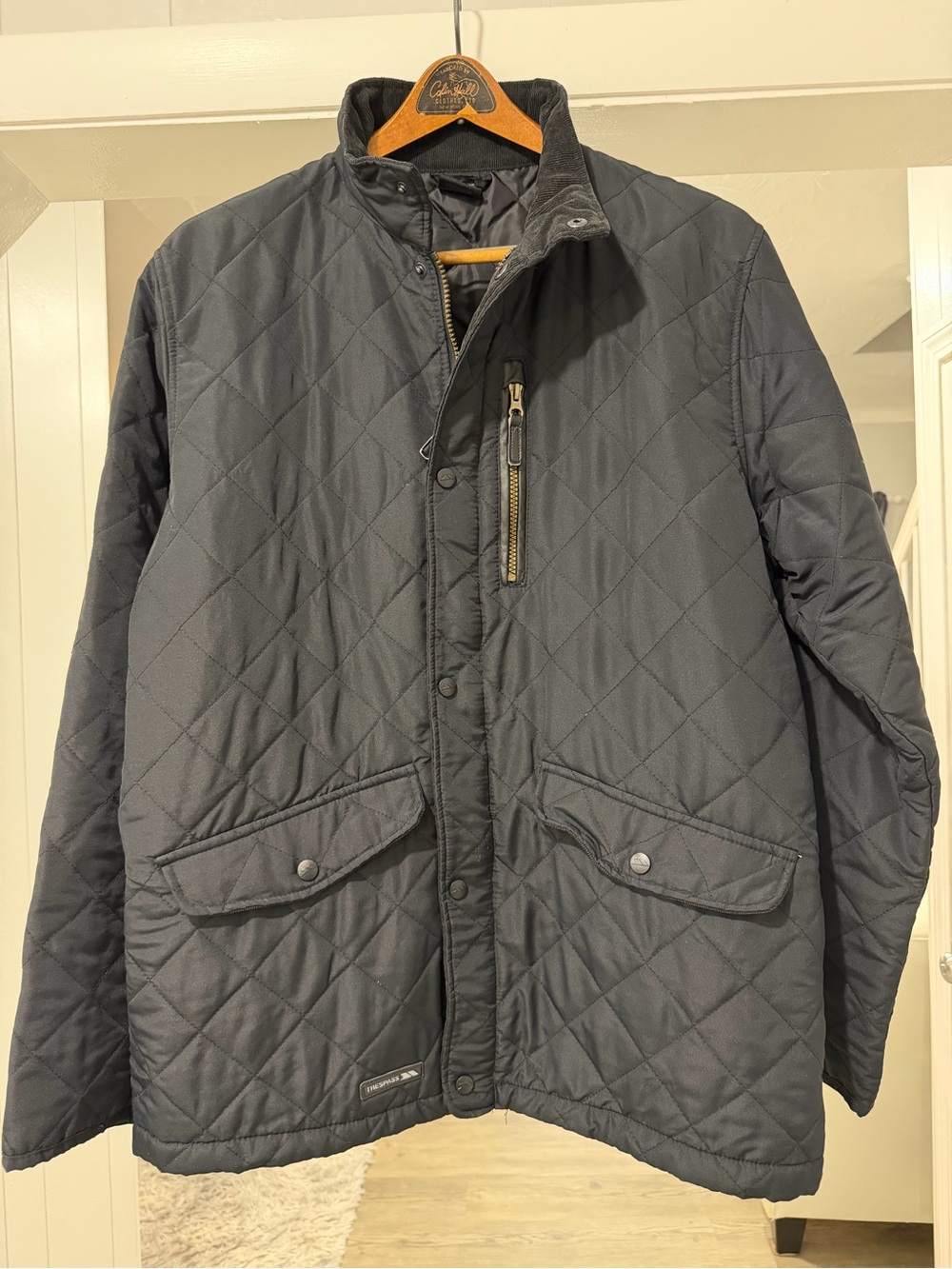 Men's Quilted Black Jacket - Classic Lightweight Coat